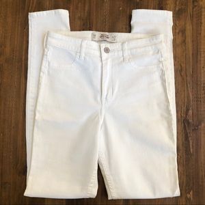Hollister high rise white jeans